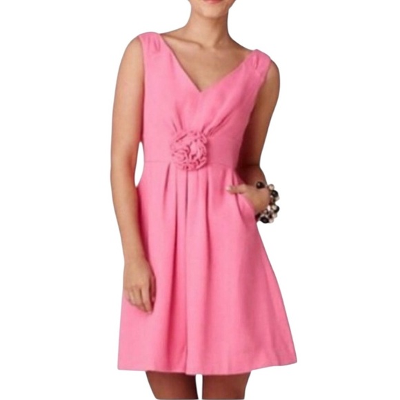 Lilly Pulitzer The Parker Pink V-Neck Dress - Picture 2 of 14